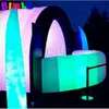 4m Lx4mWx3mH (13.2x13.2x10ft) Outdoor Led Lighting Inflatable Cocktail Bar,Dringkings Serving Counter,dome tent For Night Club Party Decoration