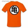 T-shirt da uomo T-shirt di alta qualità da uomo O Neck Go-ku Trainer T-shirt da uomo anteriore posteriore Anime Orange Tee Print Tee Shirts T240227