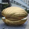 Atacado personalizado dourado inflável clam shell iluminação gigante ar soprado modelo animal marinho led balão de mexilhão com pérolas para decoração de casamento