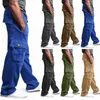 Pantalones para hombres Pantalones de chándal Hombres Pantalones de carga Pantalones de cintura elástica Hombre Comfort Joggers Pantalones deportivos Sueltos Sólidos Tallas grandes Ropa para hombres T240227