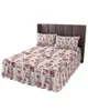 Bedrok Retro Fruit Elastisch ingerichte sprei met kussenslopen Beschermer Matrashoes Beddengoed Set Laken