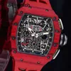 Celebrity Watch Ikoniczny zegarek RM RM WATCH RM11-03 Automatyczny zegarek mechaniczny RM11-03 NTPT Red Series Włókno węglowe