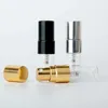 100piceslot 2 ml mini napełniający butelka perfum do butelki z sprayem metalowy atomizer przenośny prezent podróżny kosmetyczny kontener kosmetyczny 240220