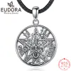 ネックレスEUDORA PENTAGRAM AMULET NECKLACE REAL STERLING SIRE TETRAGRAGHMATONペンダント女性女性ヴィンテージジュエリーパーティーギフト