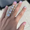 Chic Moissanite Pierścionek zaręczynowy Gold 9K 10K 14K 18K 2CT White Moissanite VVS Diamond Wedding Ring Pierścienie