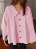 Zanzea Casual Loose Raglan Long Rleeve Blusas Women Doll Collar Shirt Korean Fashion Sweety Top Spring Solid Tunika Overizd 240226