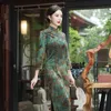 5 renkli kadın cheongsam geliştirilmiş kış artı boyutu elbise Çin geleneksel gece elbiseleri uzun qipao kostüm 240220