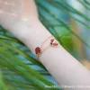 Designer Jewelry Luxury Bracelet Link Chain Vanca Four Leaf Grass Ladybug Five Flower Bracelet v Gold Thick 18k Rose Gold Handpiece