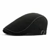 Berets 1PC Mode Baskenmütze Trendy Ivy Hut stilvolle Herren Gatsby-Stil Solid Color Baumwolle