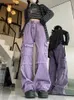Frauen Jeans Aotvotee American Vintage Für Frauen 2024 Casual Lose Hohe Taille Cargo Mode Breite Bein Denim Hosen