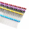 Combs 10 stcs 19 cm/16 cm huisdierkam heldere veelkleurige streep verzorgingskam voor ruige kattenhonden kappersgereedschap