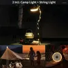 Bärbara lyktor Led Camping Lamp Strip Atmosphere 8m Längd Vattentät återvinningsbart ljusbälte utomhus trädgårdsdekoration för tältrum
