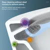 Set di accessori da bagno Scopino per WC in silicone 2 in 1 Spazzola per pulizia antispruzzo con manico lungo Accessori da bagno igienici moderni