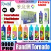 Original RandM Tornado 9000 Pro Puffs 9000 Disposable E cigarettes Mesh Coil 9k puffs disposable vape vaper Pen Vape 9000 vapor Rechargeable With Digital Play