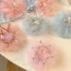 Accessori per capelli Kawaii Per bambini Corona Forcina Strass Ragazza carina Diademi Lega Perla Clip per copricapo per bambini