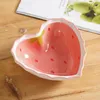Bowls Girl Heart Student Ceramic Bowl Strawberry Cute Salad Mixing Tool Pink Spoon Dessert Household Combination