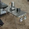 Camp Furniture Stainless Steel Garden Foldable Table Portable Camping Rectangle Half Picnic Outdoor Folding Tables