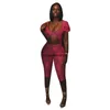 2024 Projektant Sexy Hollow Out Jumpsuits Women Spring Lace Shor Sheer Rompers Y2K Bodycon Przejdź przez bez pleców zabawy hurtowe