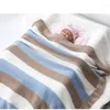 Blankets Cotton Yarn Knitted Baby Blanket Wool Jacquard Leg Warmth Breathable Air-conditioning