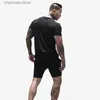 Men's T-Shirts Mens Summer Gym Cotton Running T Shirt Fitness Tee Casual Short Sleeve t Shirt Training Sports Clothing Male Lightweight Tops T240227