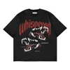 Męskie koszulki T-STREET T-shirt Mężczyzn Mężczyzn American Vintage Pary Hiphop Fashion Streetwear Casual Harajuku Y2K Tops Ogabrywa koszula