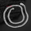 Ny ankomst hiphop halsband mode s925 silver individualitet moissanite diamantformade kubanska kedja svarta människor män halsband