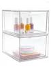 Boîtes de rangement ménage avec tiroirs en plastique transparent bijoux maquillage organisateur gain de place étanche multifonctionnel empilable lisse vanité