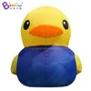 wholesale Nouvellement concevoir des modèles de canards animaux gonflables de publicité de hauteur de 5M Canard de bande dessinée portant un tissu pour la décoration de fête d'événement avec des jouets de ventilateur d'air Sports