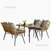 Obozowe meble lekkie luksusowa sofa rattanu krzesło na zewnątrz nowoczesne proste krzesła taras dziedziniec słońce pokój z tyłu plaża y y