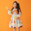 Robes de princesse pour enfants en bas âge, manches bouffantes, dessin animé, ample, vêtements pour enfants de 27 ans, automne et printemps, 240223