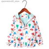 Rash Guard Shirts Little Maven 2022 Baby Girls chaqueta chaqueta linda sudadera con capucha de animales de dibujos animados para primavera y verano moda infantil 2-7 años Q240227