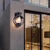 Wall Lamp American Retro Outdoor Gate Garden Balcony Aisle Waterproof Led Light Iron Art Vintage Porch Stairway Lighting