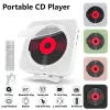 Speakers Portable CD Player Wall Mounted Bluetooth Speaker Stereo Music Player LED Screen 3.5mm CD Music Player with IR Remote FM Radio