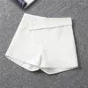 Damesbroeken Dames Korte broek Hoge taille A-lijn Katoenmix Casual Wijde pijpen Shorts Asymmetrisch Kantoor Dame Bijpassend Zomer