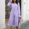 Casual Dresses Spring 2024 Women's Dress Korean Fashion Kirt Oversize Black A-Line Vintage Elegant Party Evening Long Robe