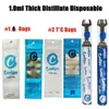 Biscuits jetables Vape Pen Dispositif 1.0ML Pods Sacs d'emballage Batterie rechargeable 240mAh Huile épaisse E Cigarettes Vapes OEM 2 couleurs Blanc Bleu Stylos vides