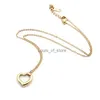 Anhänger Halsketten Designer Klassische Halskette Neues Produkt Luxus Hollow Out Single Double Love 18 Karat Gold Hochwertiger Designerschmuck H24227