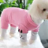 Rompers Pet Dog Jumpsuit Autumn/Winter Combed Cotton Puppy Clothes Protect Belly Overalls For Small Dogs Pyjamas långärmad tröja