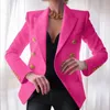 Mulheres blazers jaqueta primavera outono sólido botão terno casaco outwear elegante trabalho de negócios escritório senhora roupas oversize 240226