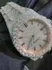 Passe o testador de diamante Moissanite Handmade Mechanical Diamond Watch for Man
