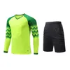 Mannen Kid Voetbal Doelman Uniform Beschermende Spons Lange Mouw Voetbal Training Doelman Top Voetbal Jersey Broek Custom 240223