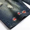 Men's Shorts Summer Vintage Washed Men Denim Shorts Casual Fashion Street Wear Ripped Hole Patches Distressed Male Straight Jeans Shorts T240227