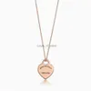 Hänge halsband guld dubbel kärlek halsband valentin mor dag present designer smycken låda h24227