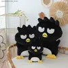 Plüschpuppen Weiches und süßes Baddy Badtz Maru Plüschtier Kawaii gefüllt mit Tier Schwarzer Pinguin Plüsch Wurfkissen Puppe im japanischen Stil Weihnachtsgeschenk Q240227