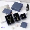 Jewelry 24pcs Black Blue Paper Jewelry Box Bracelet Necklace Ring Earring Box Handmde Kraft Wedding Gifts Packaging Box DIY Accessories