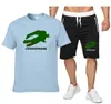 merk designer t-shirt trainingspakken luxe hardloopkleding korte mouwen poloshirt en shorts lente en zomer casual mode sportkleding pak M-3XL