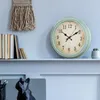 Wandklokken 12-inch ronde klok binnen vintage hangend stil niet-tikkende 12 inch voor huisdecoratie gemakkelijk af te lezen