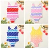 Baddräkter Småbarn Barn Swimwears Girls Kids One-Pieces Designer Bikini Summer Full Letter Printed Beach Pool Sport Bading Suits Youth Spädbarn J1ZP#