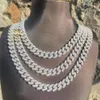 New 10mm 2row S925 Round Corner Iced Out Moissanite Miami Cuban Link Chain