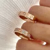 Designer Charm High Version Carter Love Full Sky Star Ring Couple de Nail Paire Nail Edition Mens and Womens Rose Gold Wide